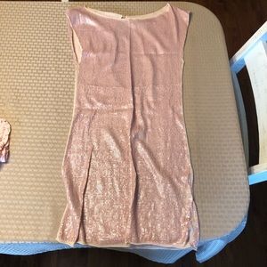 alice + olivia pink sequins dress